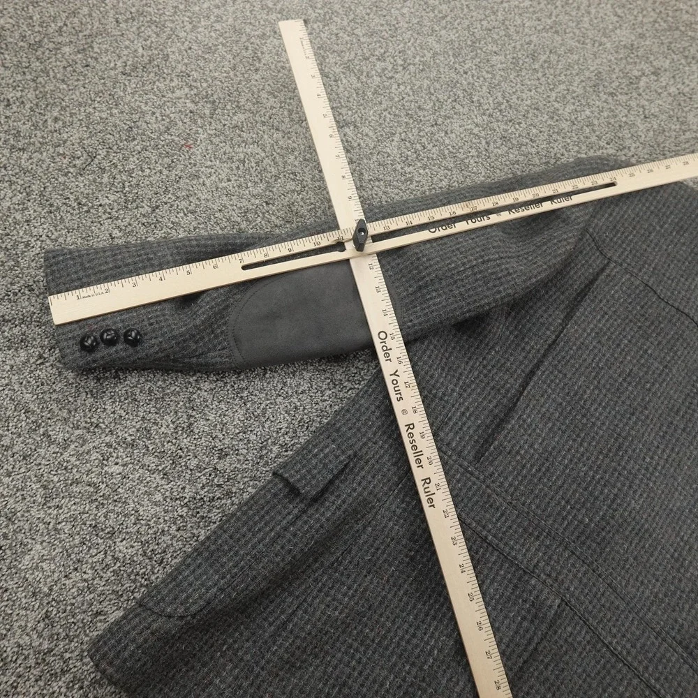 VTG Pendleton Blazer Mens 44 Gray Wool Tweed Elbow Patch Sport Coat Jacket‎ USA